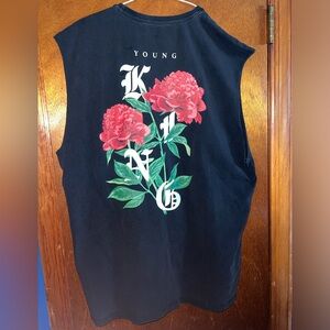 YoungLa sleeveless shirt. Rose graphic. Size XXL Mens shirt